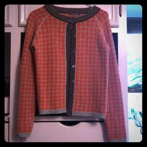 Orla Kiely Lambs Wool/Angora Cardigan Sweater
